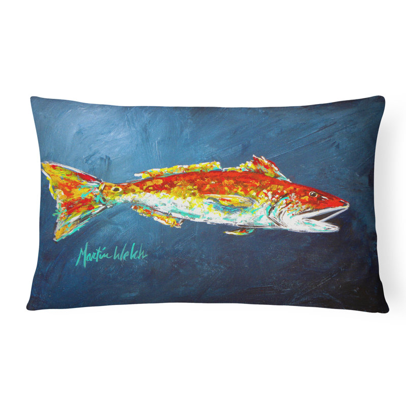 Coussin décoratif intérieur / extérieur Red Fish Red for Jarett