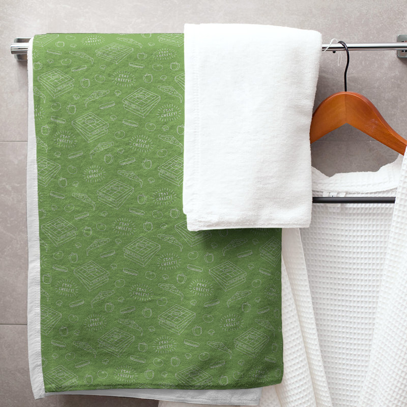 Katelyn Elizabeth Cotton Blend Bath Towel, Dark Green