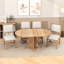 Ensemble de salle à manger de ferme 5 pièces avec table extensible et 4 chaises rembourrées pour la salle à manger-787592529-787592530
