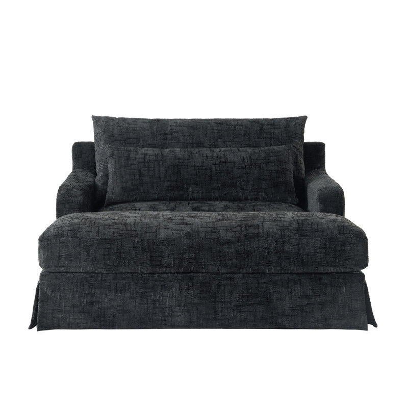 Canapé-lit en chenille, Noir