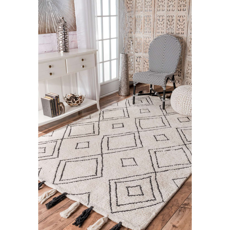 Tapis touffeté à la main Fulda, Rectangle 7 pi 6 po x 9 pi 6 po