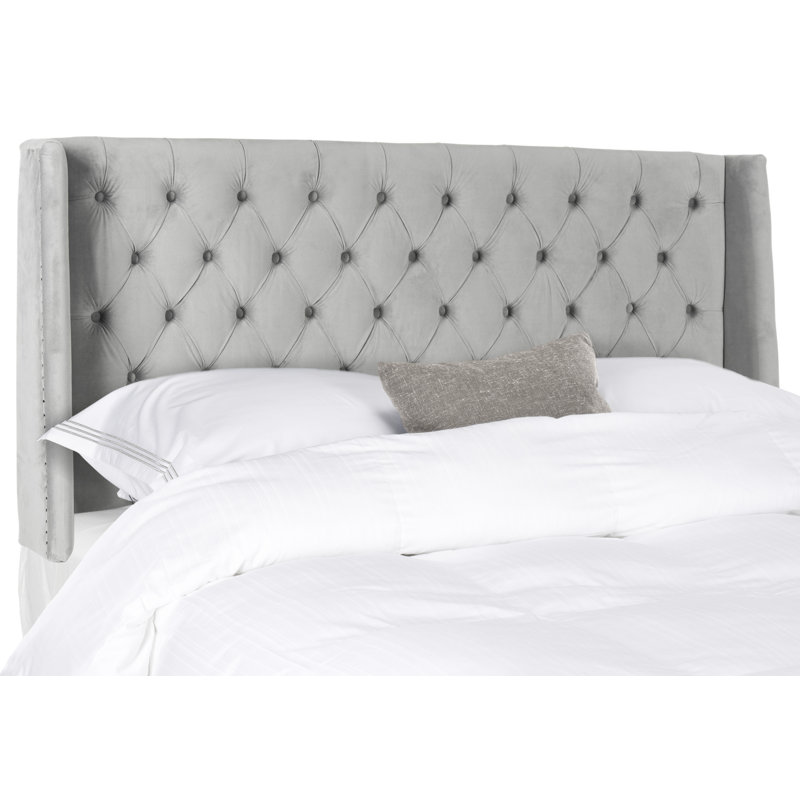 Bertlinde Upholstered Headboard, Queen, Velvet Pewter