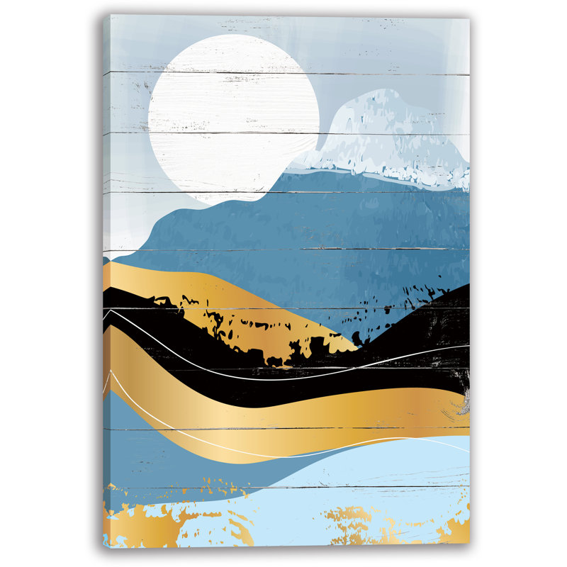 «Mountain Peaks Sunrise», art mural sur toile, H 12 po x l 16 po