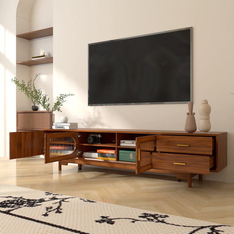 Mid-Century Modern 78.7" Width Entertainment Center, TV Stand For Tvs Up To 85"