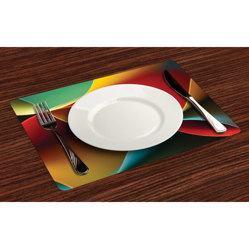 Polyester Abstract Rectangle Placemat
