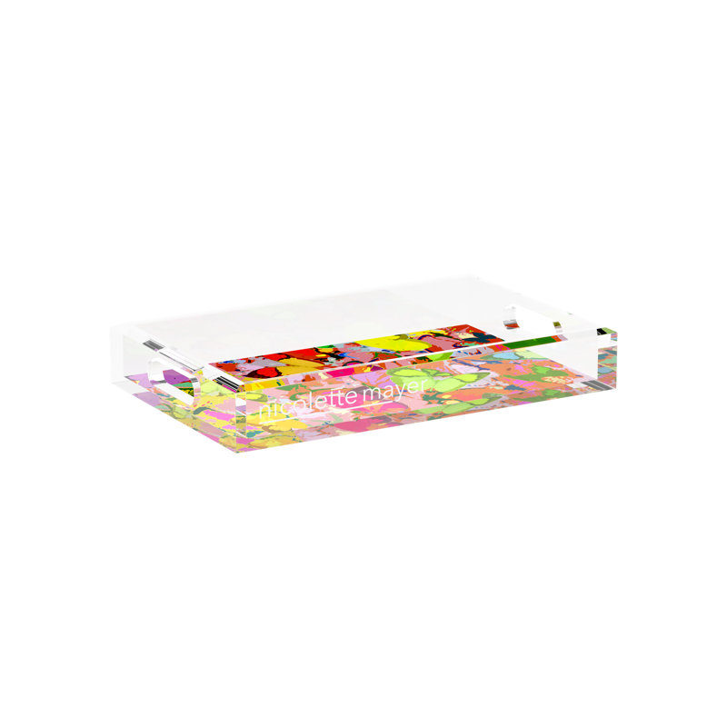 Mariposa Acrylic Rectangle Decorative Tray, Pop, 12.5"W x 7.75"D x 2"H