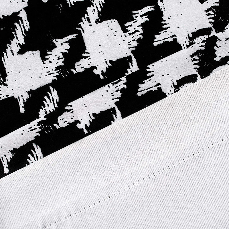 Skidmore Houndstooth Tailored Window Pelmet, Black