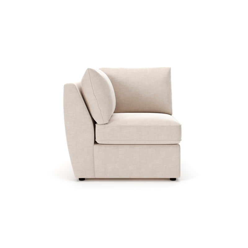 Chaise d'angle rembourrée Halston, Sable Lena