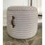 Pouf de 20 po Johnson revêtu de lin à rayures-69611223