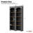 3-Piece Mid-Century Storage Cabinet Set With Bookshelf And Adjustable Shelves-1964570971