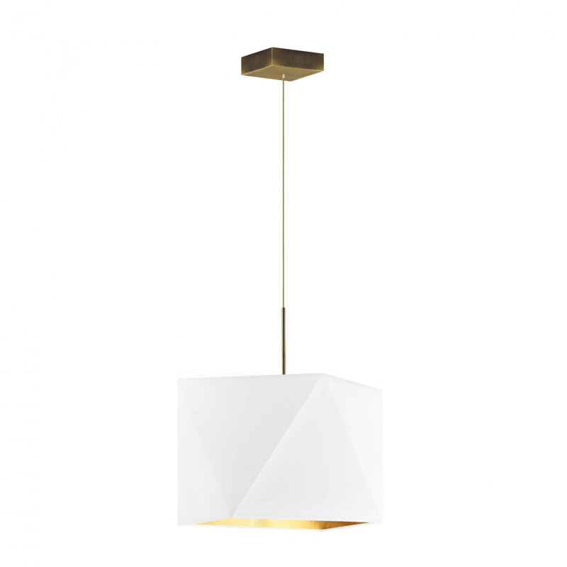 Dwain 1 - Light Unique/Statement Pendant, Brushed Bronze, White