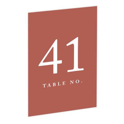Koyal Wholesale Table de mariage en terre cuite numéros 41 à 60, cartes de sièges 4 x 6