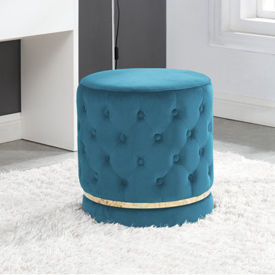 Crofton Velvet Swivel Vanity Stool