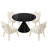 Magallanes 4 - Person Round Table Dining Set with Velvet Dining Chairs-1546479244-1546479283