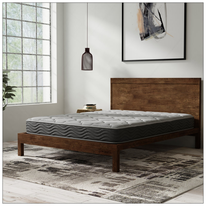Matelas hybride ferme de 8 pouces avec ressorts ensachés, Lit simple