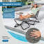 Chaise de patio pliante avec repose-pieds et repose-pieds amovible