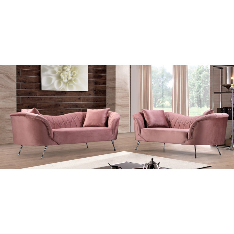 2 - Piece Velvet Living Room Set