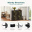 Commode avec 9 tiroirs en tissu, commode haute pour chambre à coucher, commode à grandes tiroirs pour le salon-114251591