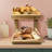 Sorbus 2-Tier Bamboo Basket Rack Stand