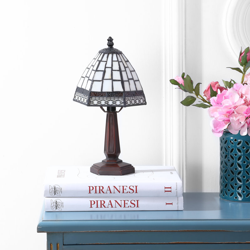 Resin Table Lamp, Expresso, White