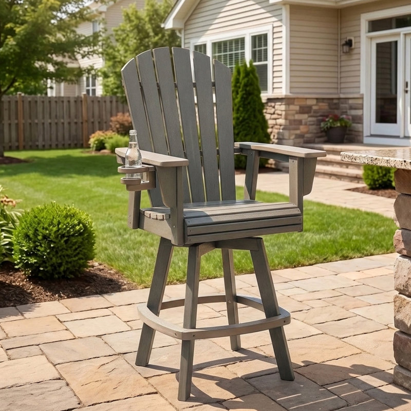 Chaise de bar pivotante Adirondack, Brown
