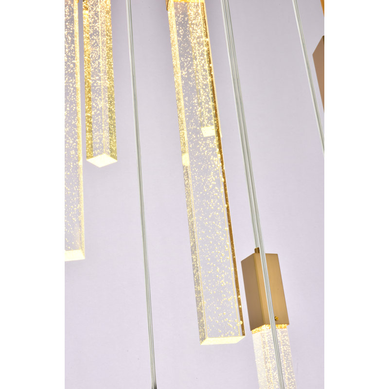 Aliha 8 - Light Kitchen Island Pendant, Satin Gold