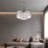  36Inch Crystal Retractable Ceiling Fan LED Light With Remote Control
