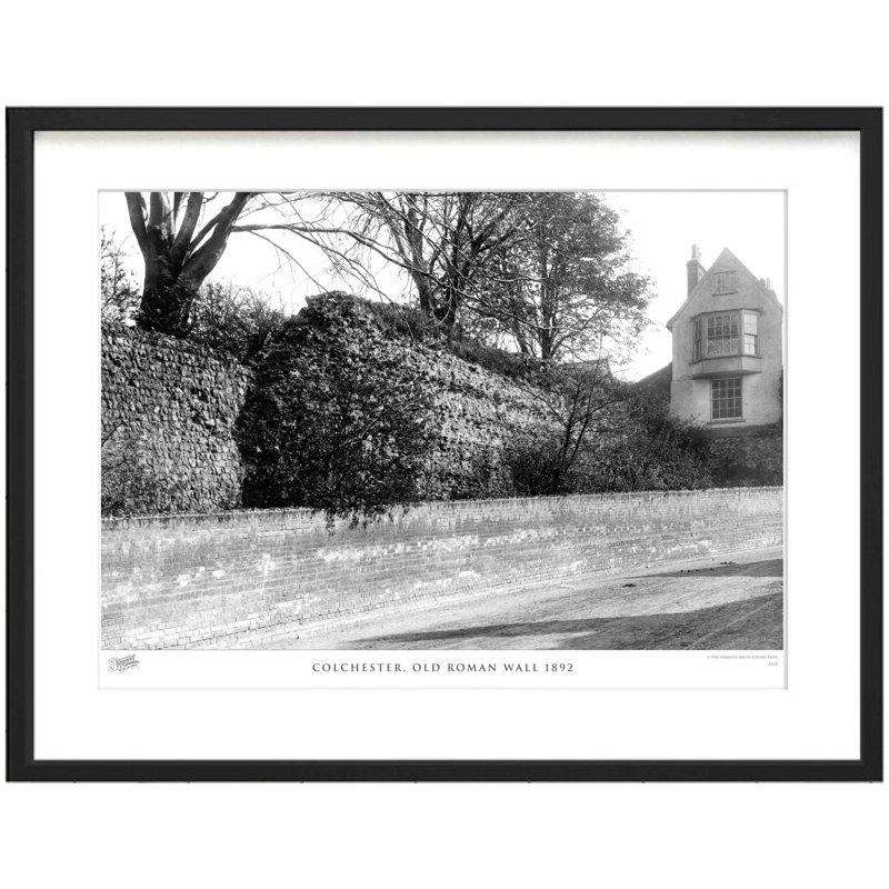 Colchester, Old Roman Wall 1892 by Francis Frith - Single Picture Frame Print, 28cm H x 36cm W x 2.3cm D