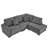 93" Sectional Sofa, L Shaped Sofa Couch With Reversible Chaise Lounge, Upholstered Soft Corduroy Couch For Living Room, Apartment-680916349