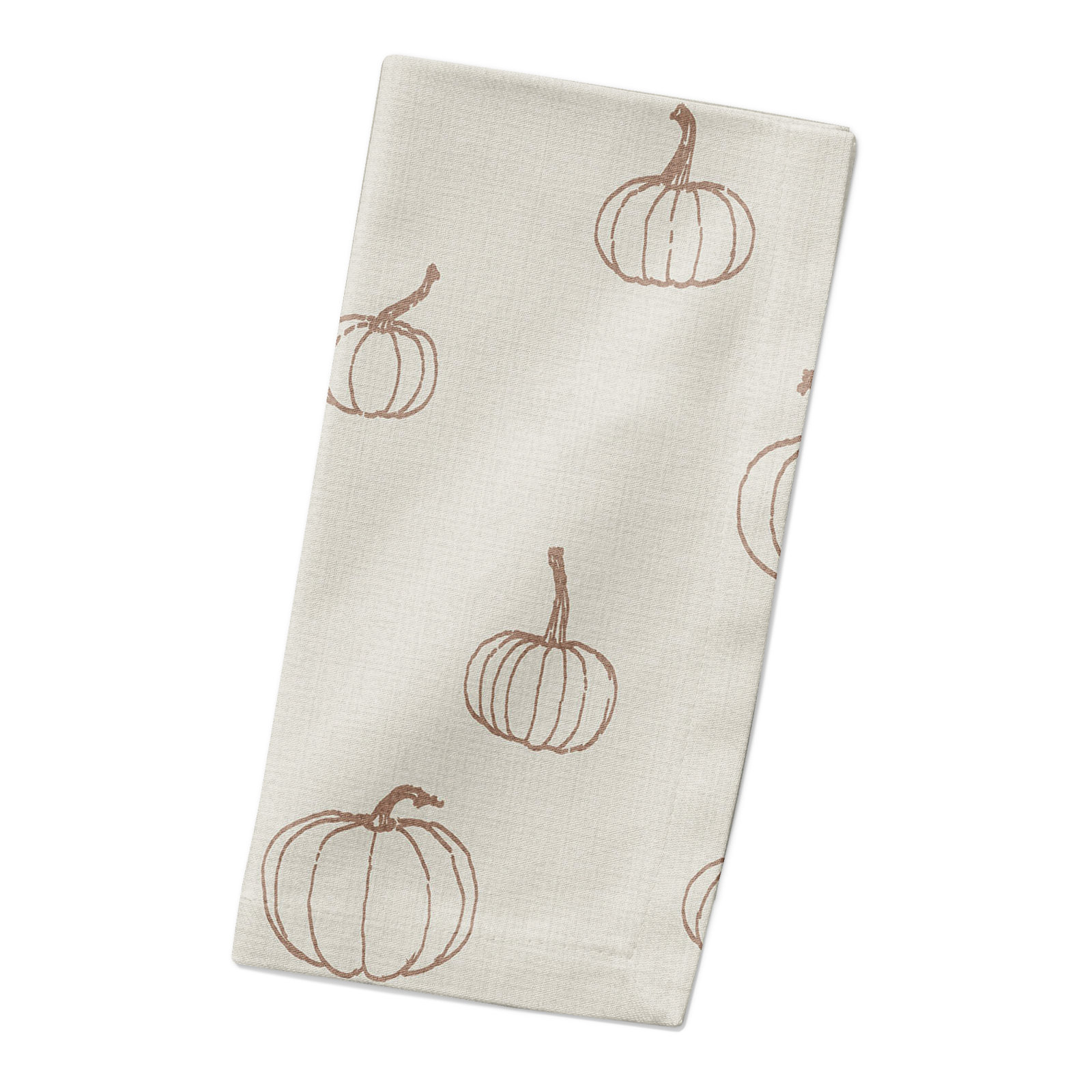 Mini Pumpkin 10" Cotton Napkin, Dusty Rose