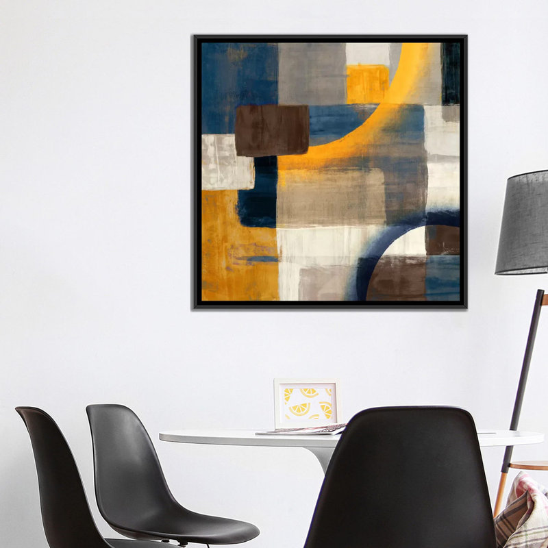 «Commencement II», impression sur toile, H 18 po x l 18 po x P 1,5 po, Toile avec cadre noir, Pas de tapis