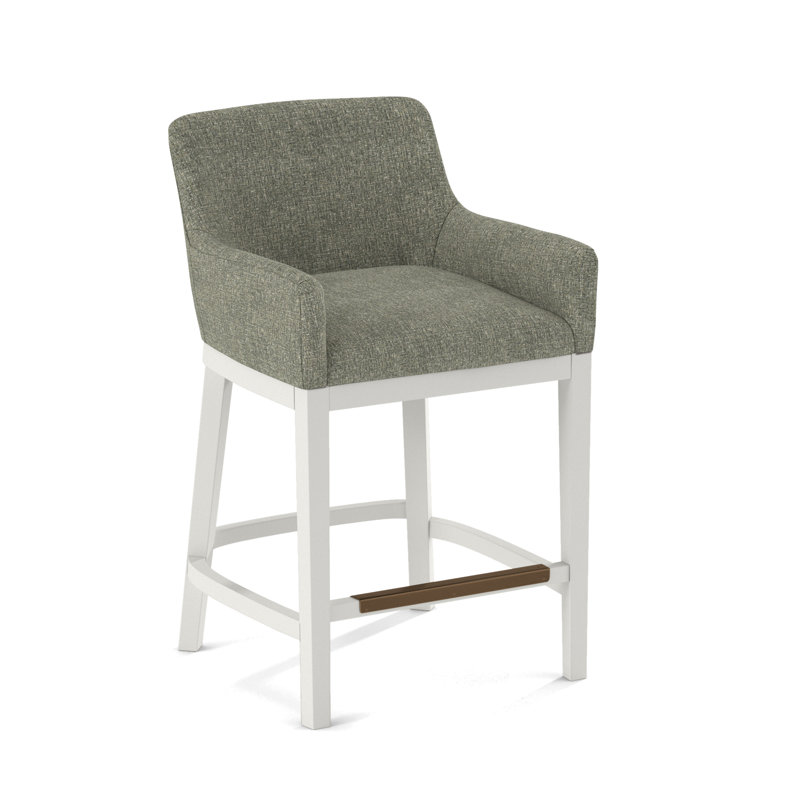 Upholstered Stool, White, Rumor Bliss