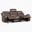 Denby 86.5" Traditional Manual Faux Leather Double Reclining Sofa with Integrated Drop-Down Console, Classic Nailhead Trim Detailing-1853807181-1871774510