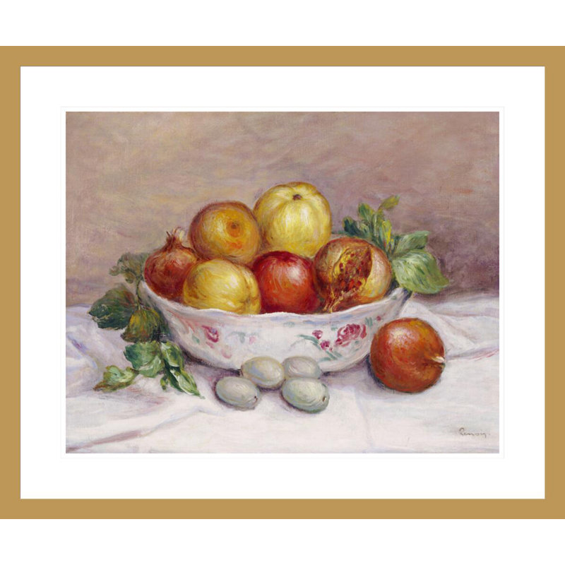 «Nature Morte a la Grenade» par Pierre-Auguste Renoir, impression giclée encadrée, 23.5" H x 28.05" W