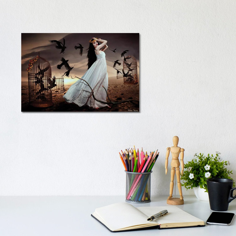 Thoughts by Victoria Obscure - Wrapped Canvas Painting, 20.32 cm H x 30.48 cm W