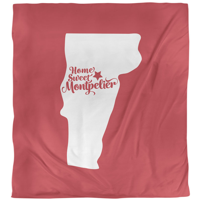 Housse de couette réversible simple montpelier vermont, Housse de couette pour grand lit, Rouge, Microfibre