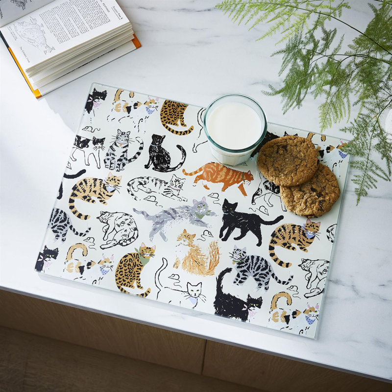 Feline Friends Glass Worktop Saver
