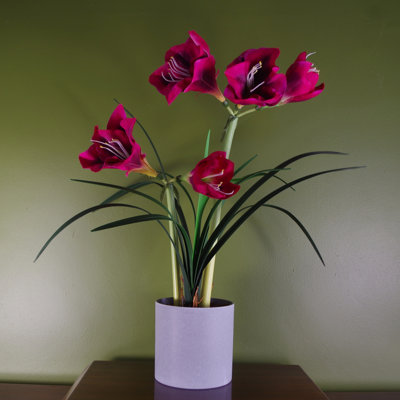 60cm Faux Flowering Plant in Planter