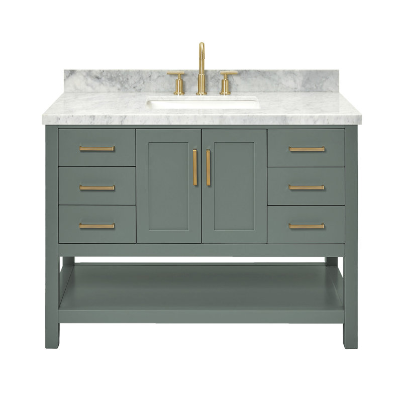 Ensemble de meuble-lavabo simple 49 po Moille, Vert rétro
