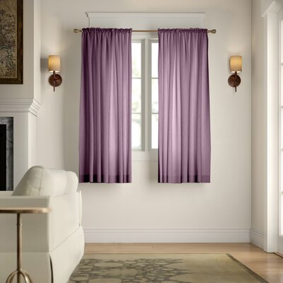 Maxon Crushed Sheer Voile Rod Pocket Curtain Panel -  Charlton HomeÂ®, 432BF11A5DE6471BA622796BE2D6FAD8