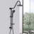 Oil-Rubbed Bronze Shower Kit With 8" Rain Head And Adjustable Handheld 5 Sprays Wall Mounted System 5 In Radiance