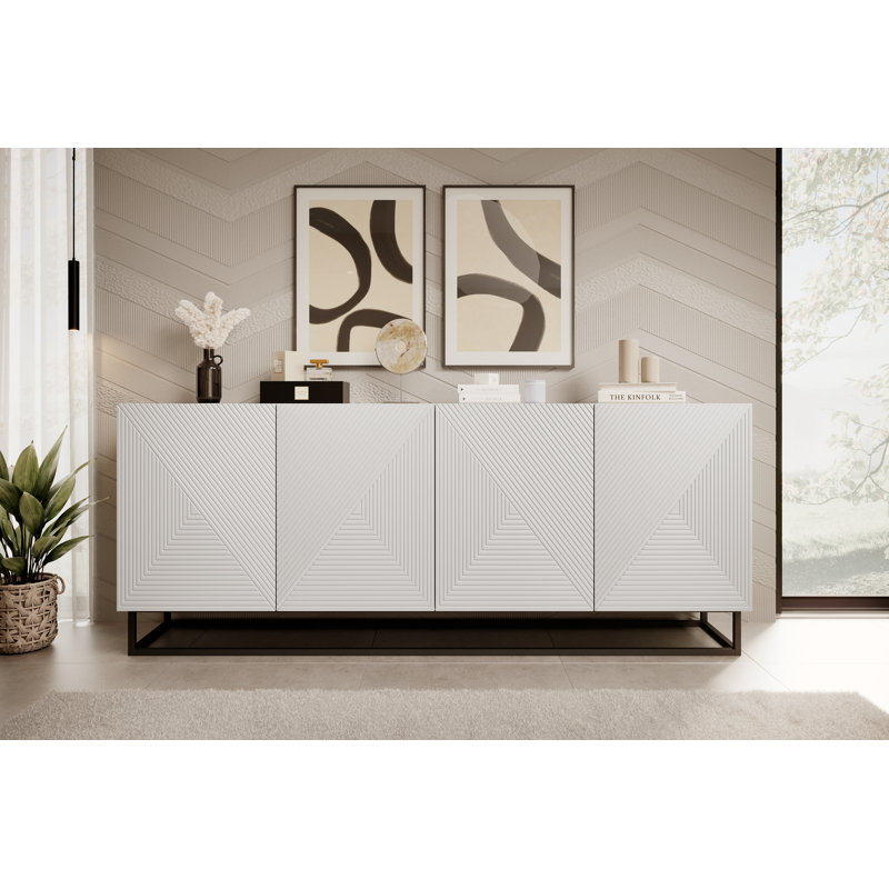 Mehrunisha 200cm Sideboard, White Matte