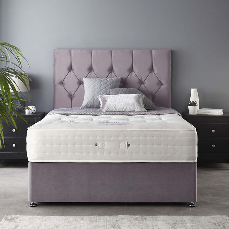 Boutique Divan Bed Base, 2 Drawers, Blush, Single (3')