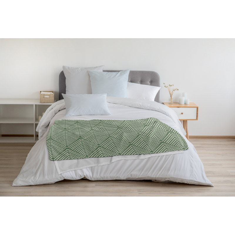 Couverture polaire Lifeflor Diamond, L 60 po x L 80 po, Vert pâle