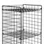 Bibliothèque en métal de style industriel, finition noire, 54,3 x 14,6 x 13,8 pouces | Structure 100% métal durable, conception géométrique | Parfait pour la décoration de maison et de bureau moderne, solution de rangement peu encombrante