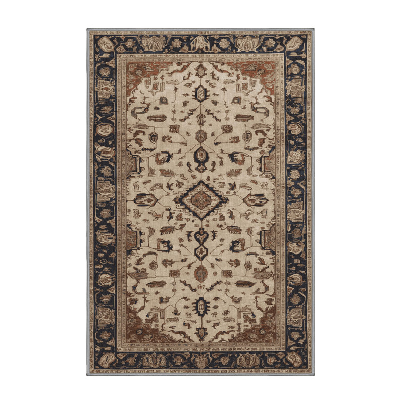 Machine Washable Persian Gray Area Rug, Runner 2' x 4'