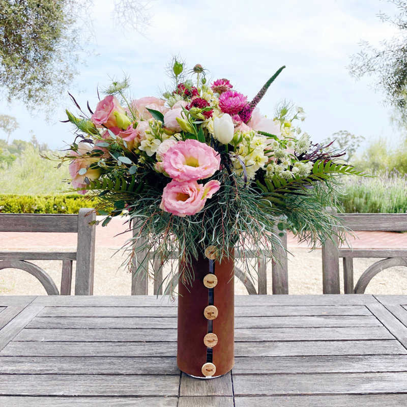 Handmade Glass Table Vase, Saddle, 10" H x 4" W x 4" D
