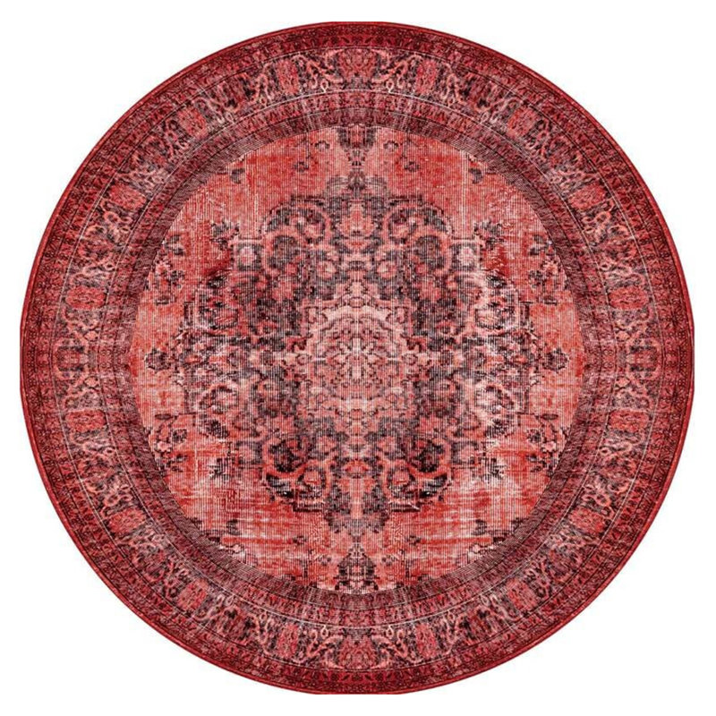 Premium Round Carpet (90.6 inches), 100% Polyester, 1850 g/m² | 4 mm Pile Height, Recycled Poly Cotton Underside | Machine Washable at 30°C, Ideal for Living Room & Bedroom, Soft and Durable Design