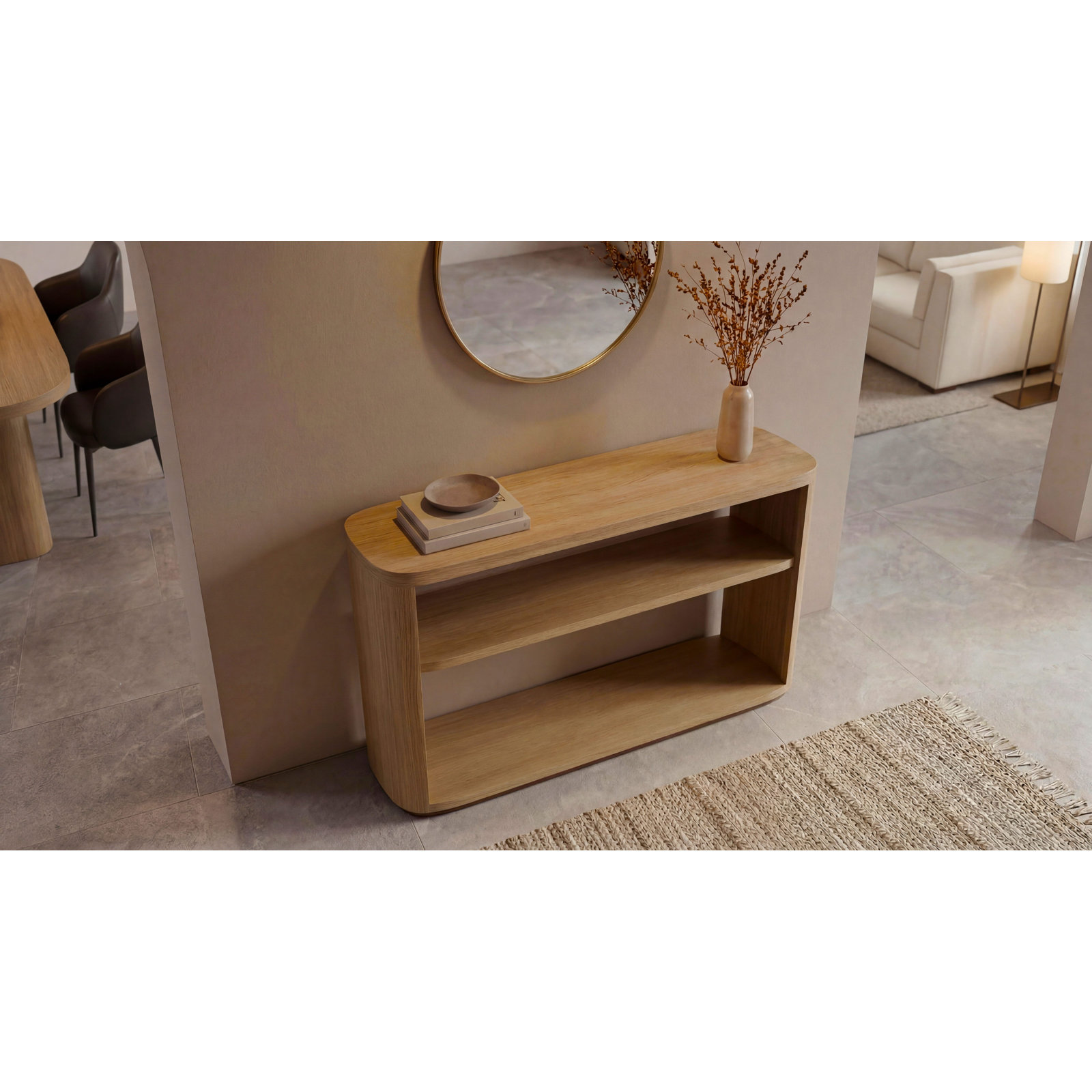 55.12'' Console Table, Natural
