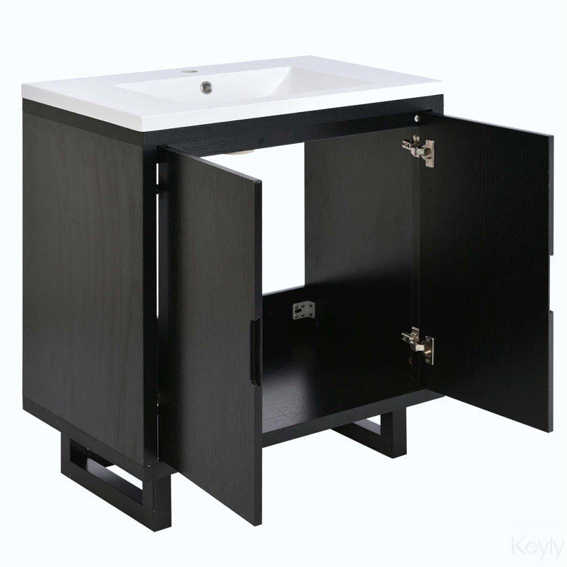 Ensemble de meuble-lavabo simple 30 po Jairon, Noir